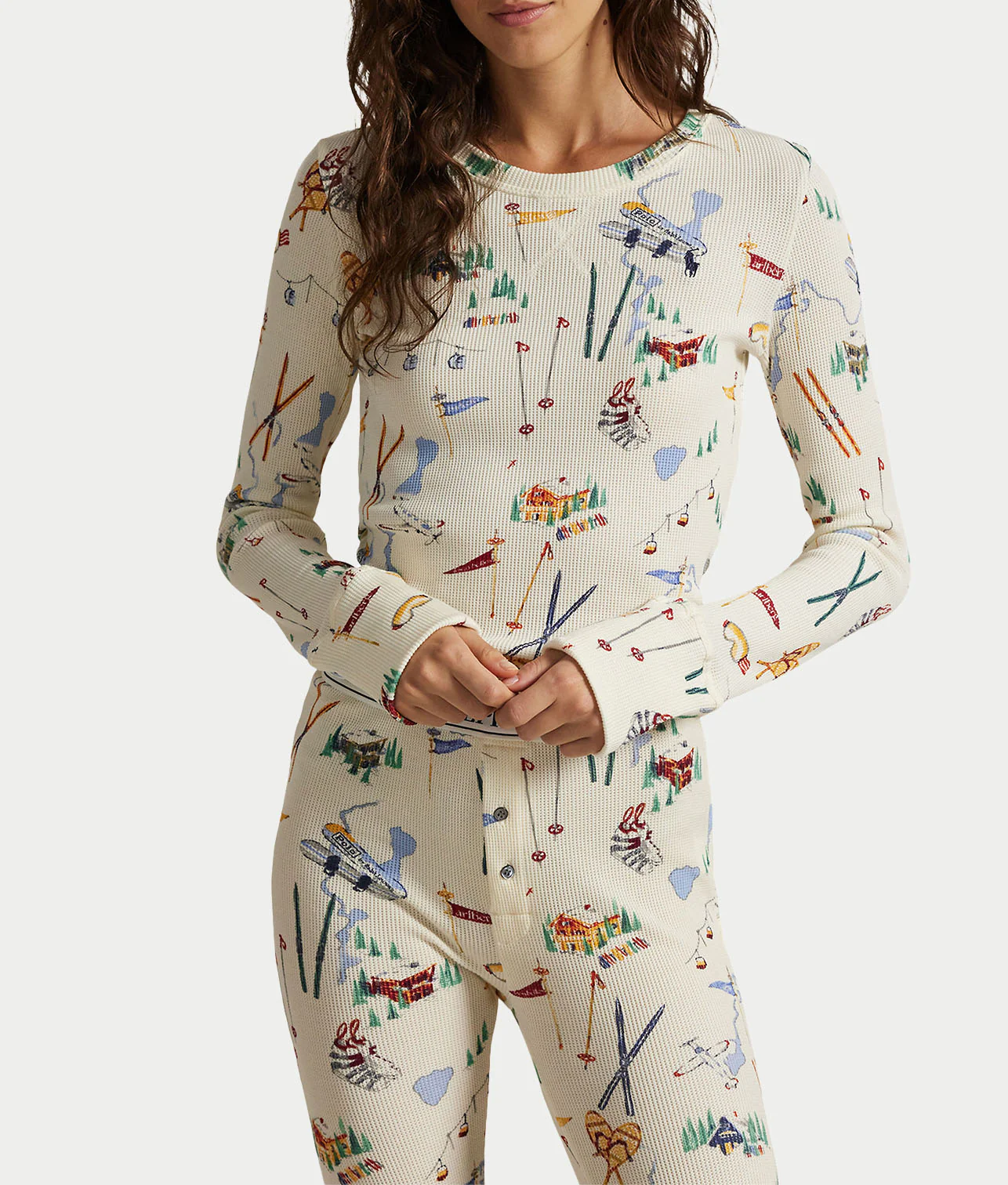 Waffle Knit Jogger Pajama Set - Image 7