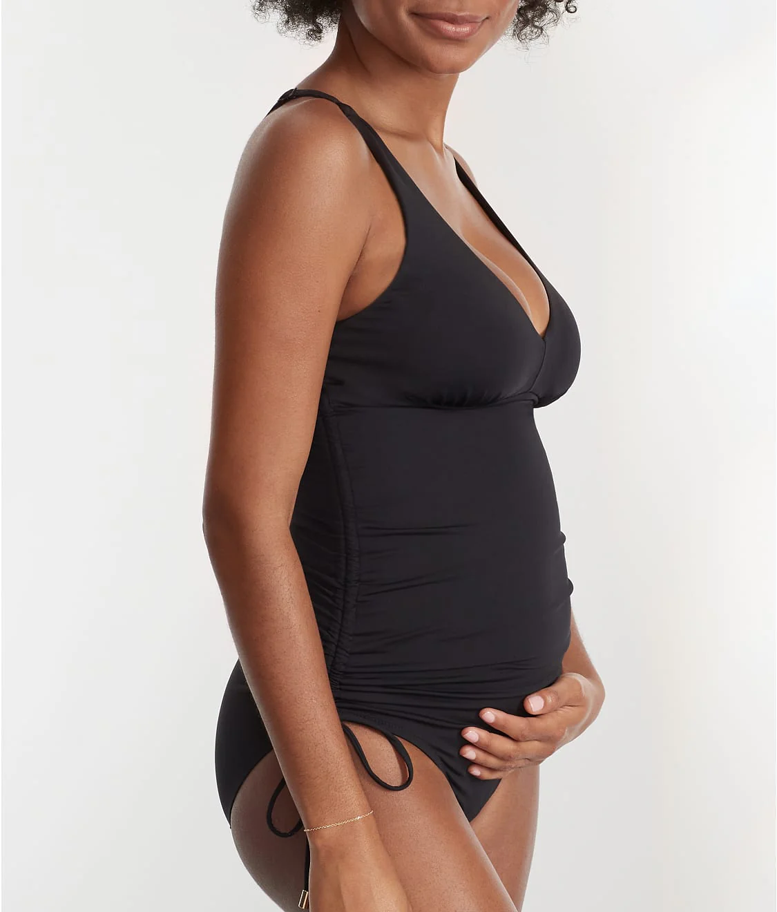 Maternity Adjustable Side Tie One-Piece - Image 3