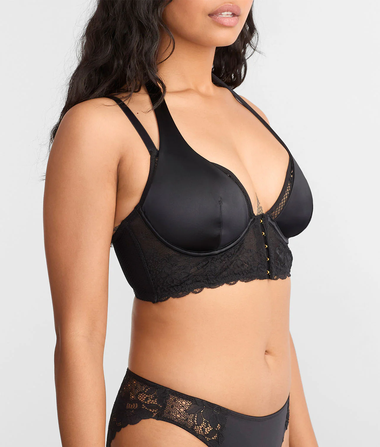Suspense Lace-Up Front-Close Bra - Image 3