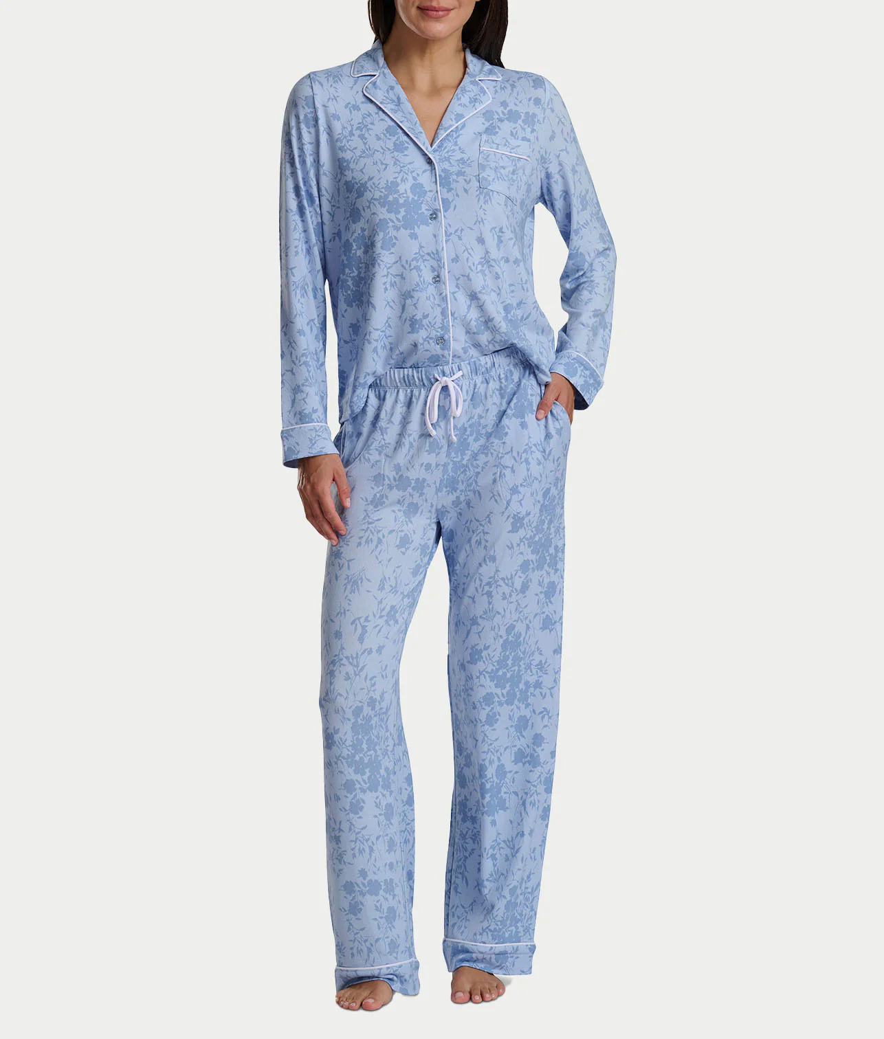 Notch Collar Woven Pajama Set - Image 18