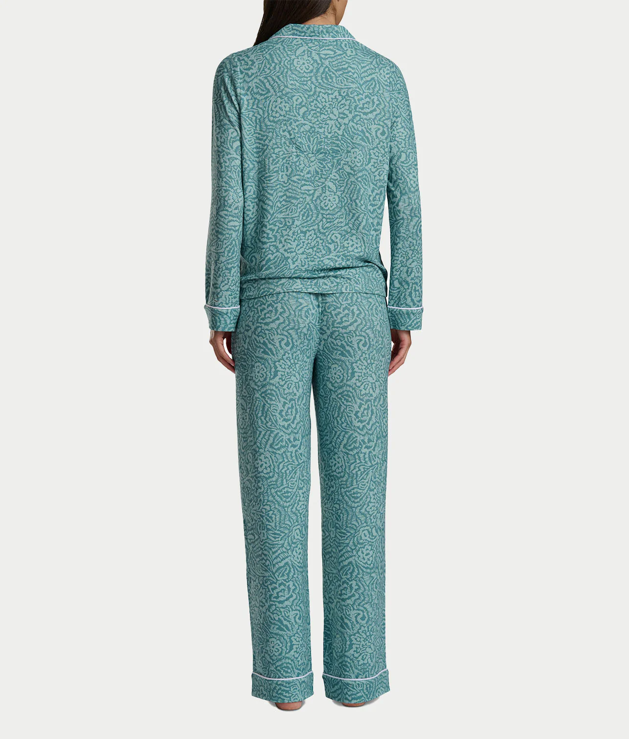 Notch Collar Woven Pajama Set - Image 2