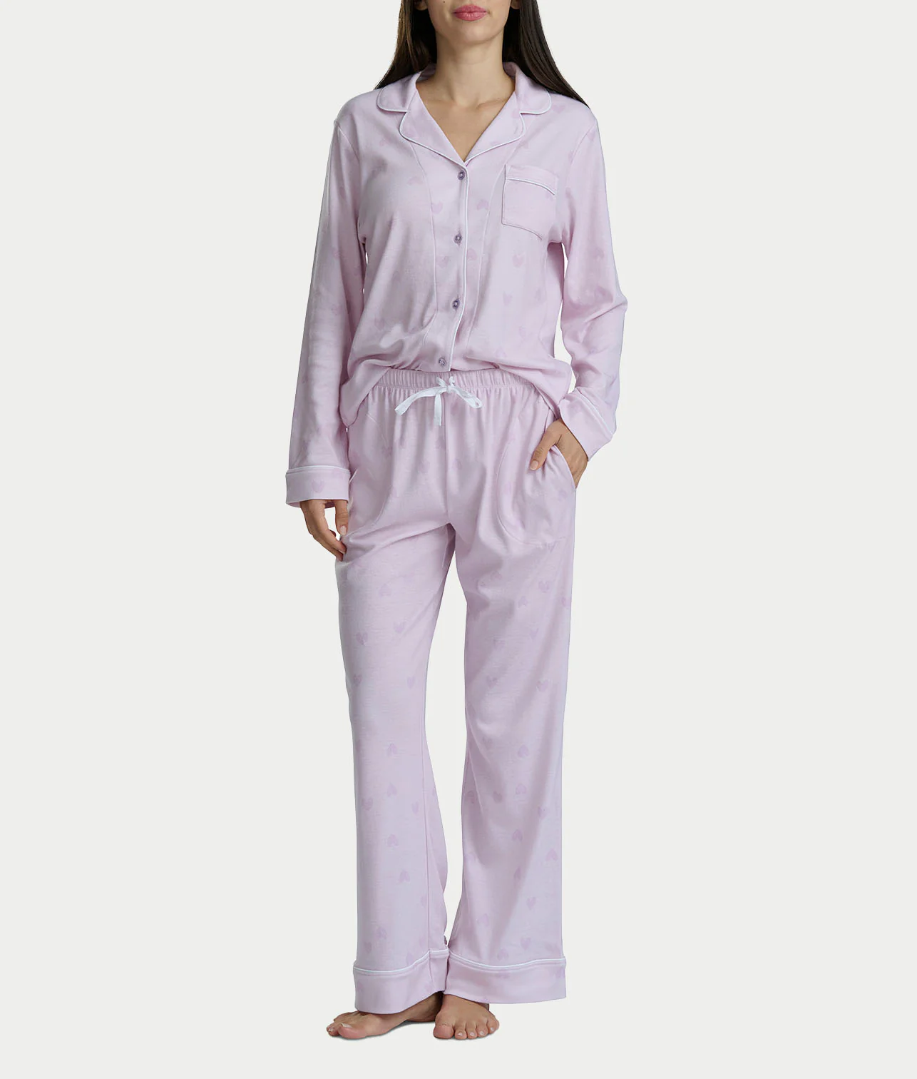 Notch Collar Woven Pajama Set - Image 28