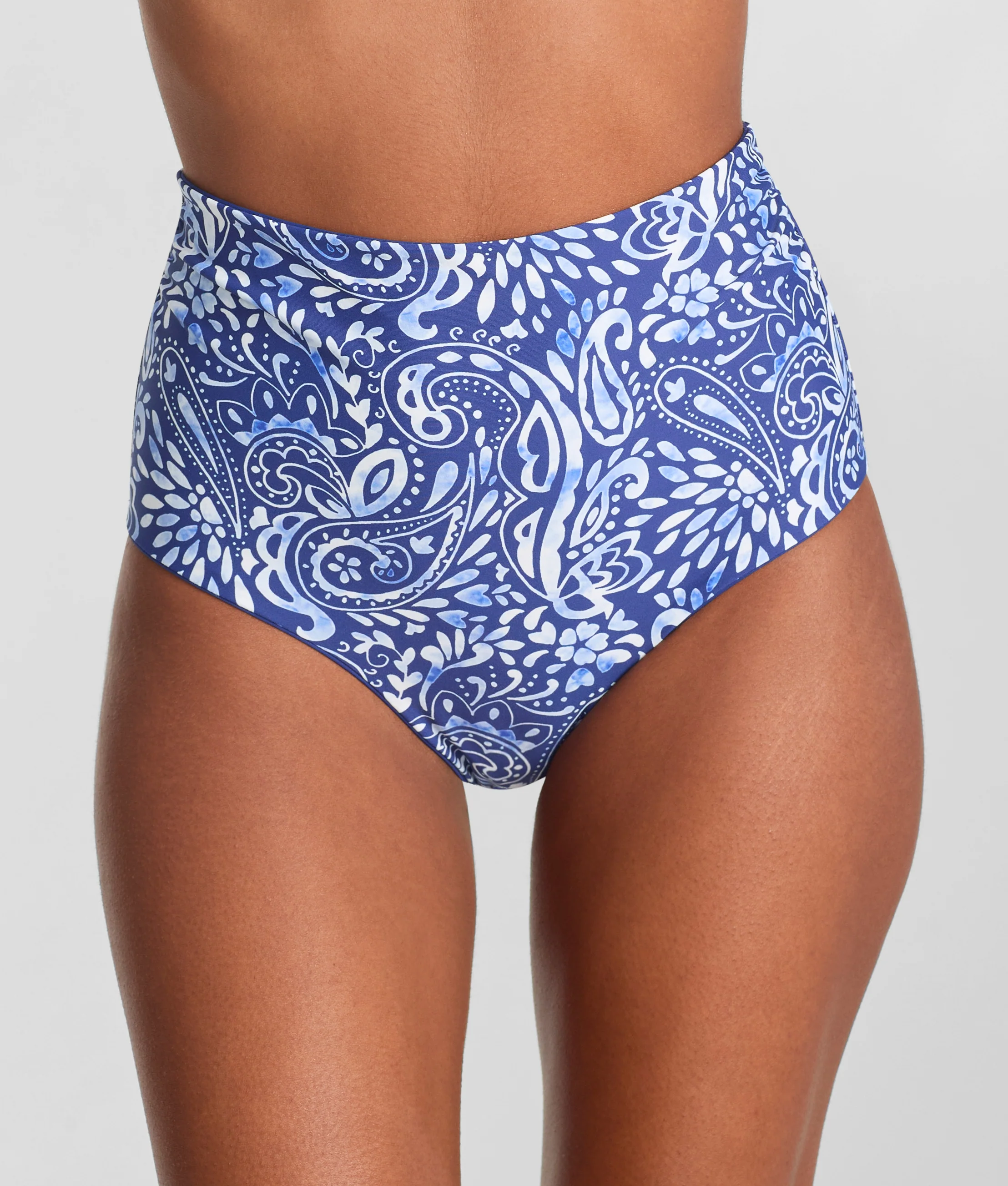 Capri Fold-Over High Waist Bikini Bottom - Image 55