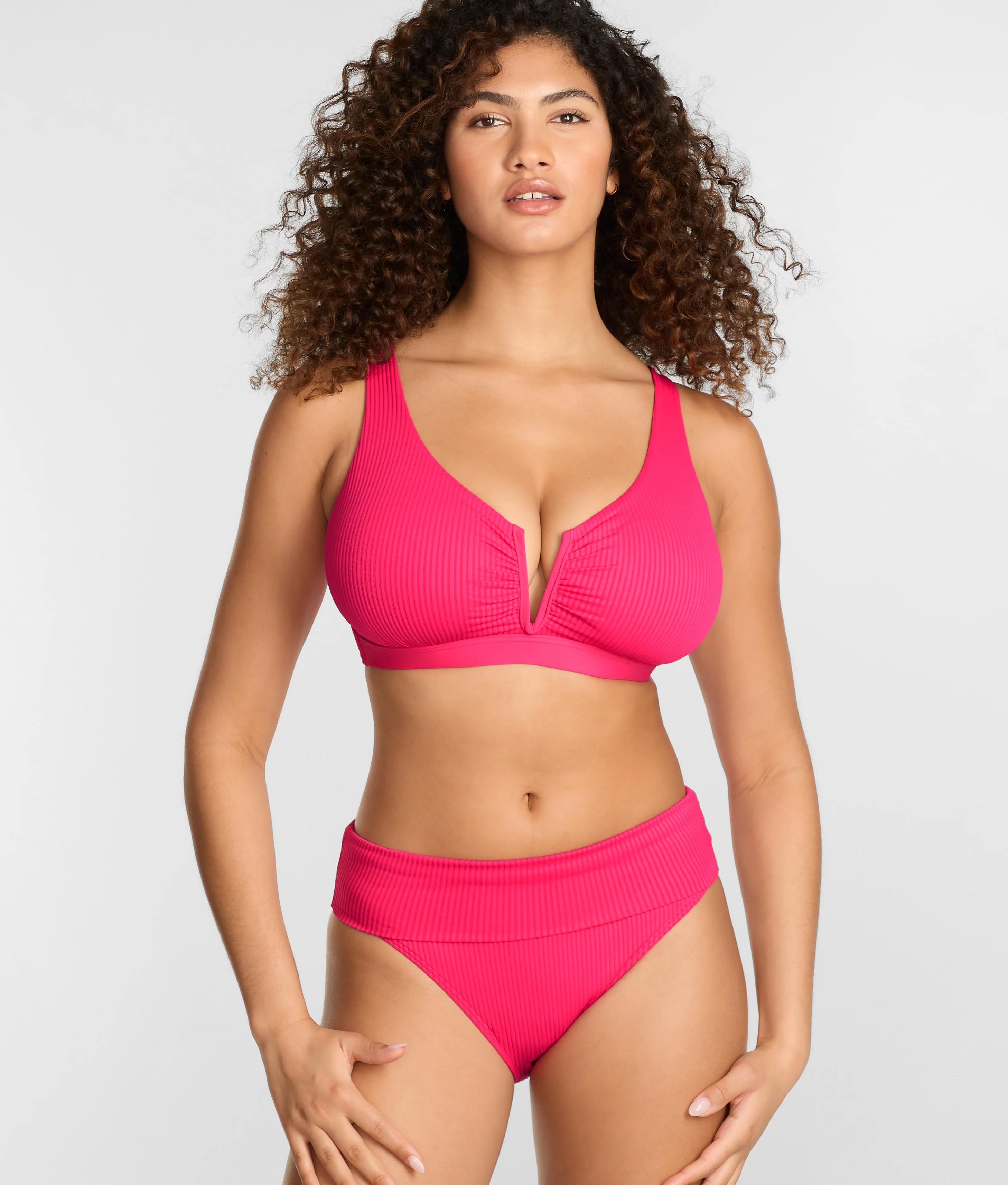 Hannah Fold-Over High-Waist Bikini Bottom - Image 188