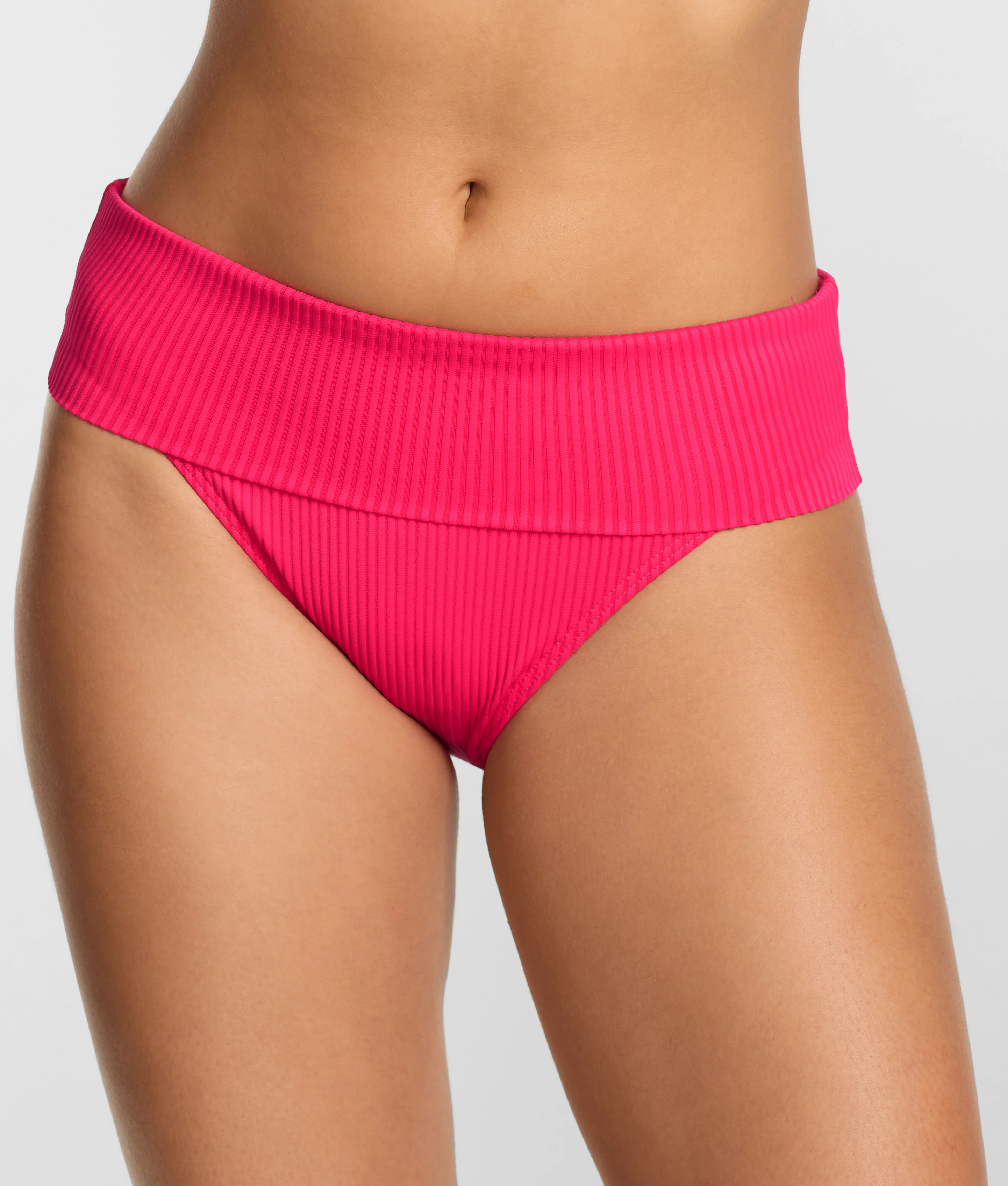 Hannah Fold-Over High-Waist Bikini Bottom - Image 191