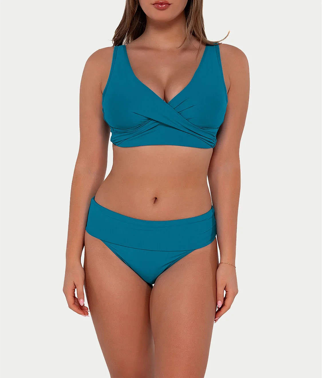 Hannah Fold-Over High-Waist Bikini Bottom - Image 41