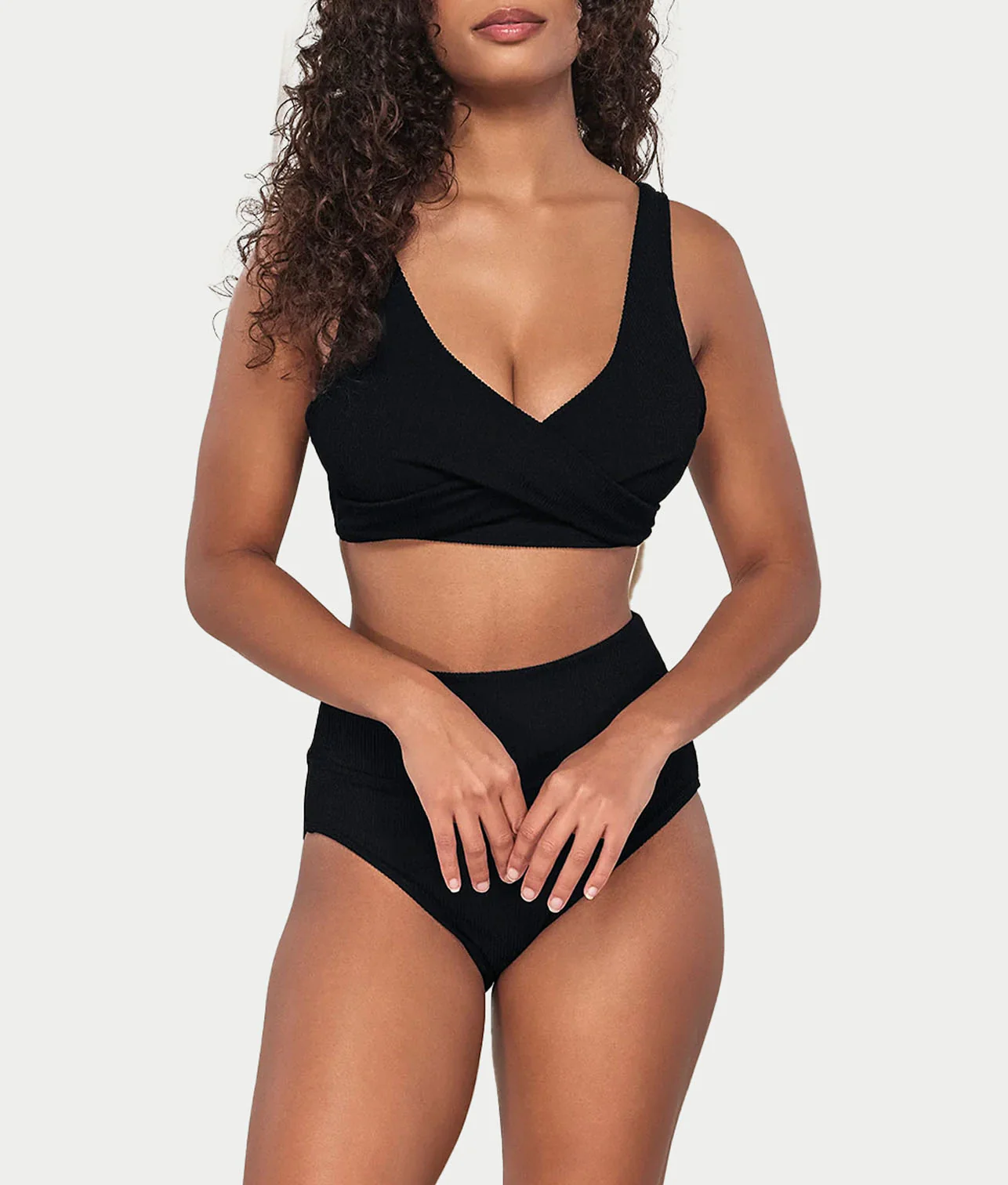 Pacifica Hannah Fold-Over High-Waist Bikini Bottom - Image 3