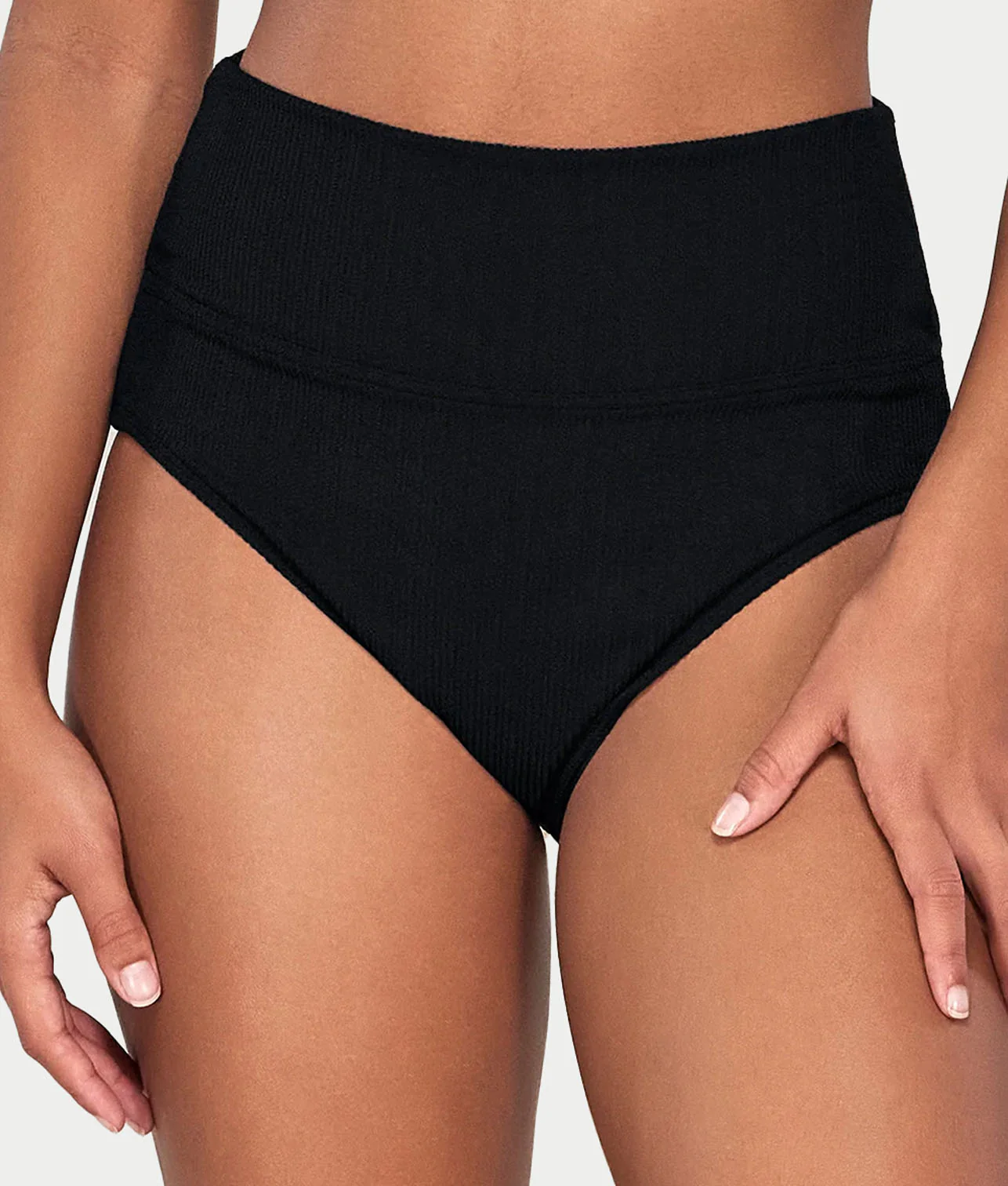 Pacifica Hannah Fold-Over High-Waist Bikini Bottom - Image 6