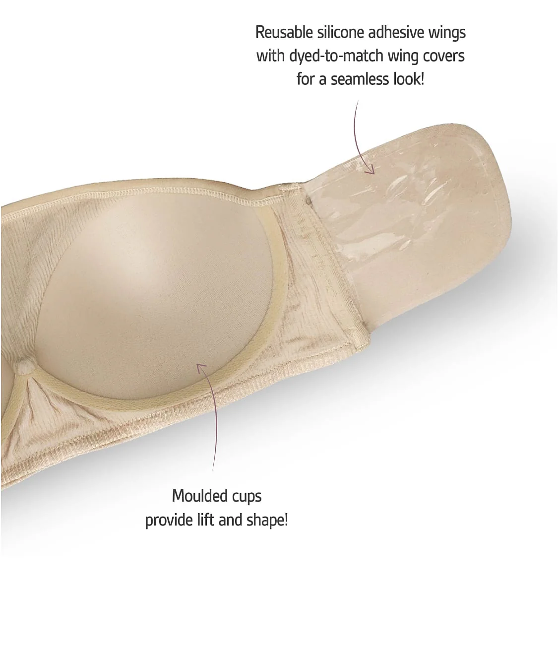 Backless Bandeau Wing Bra - Image 7
