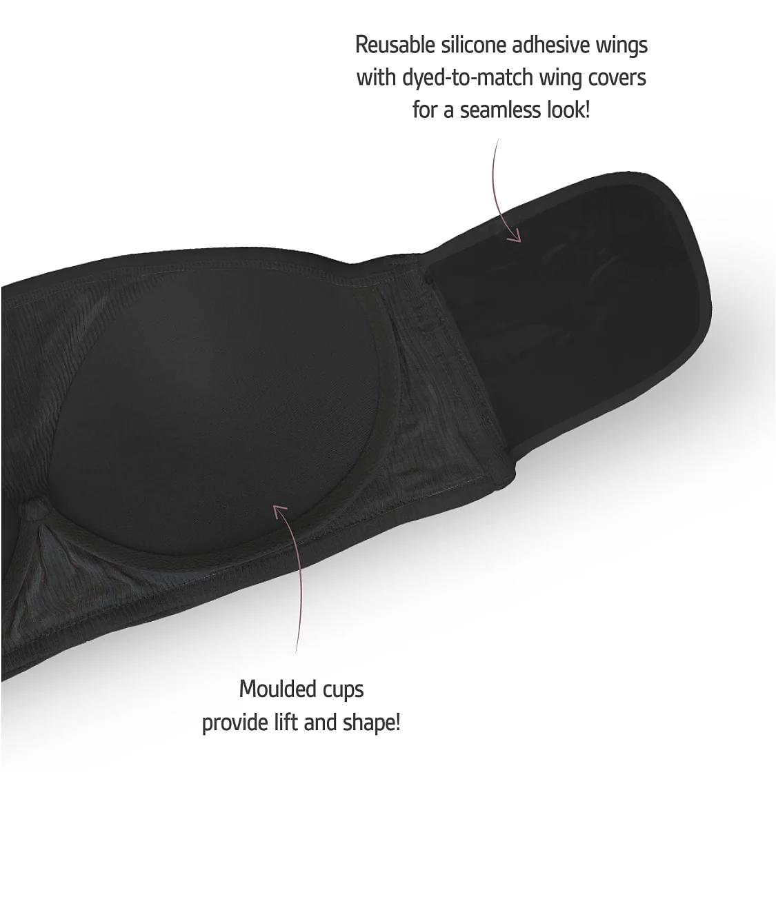 Backless Bandeau Wing Bra - Image 8