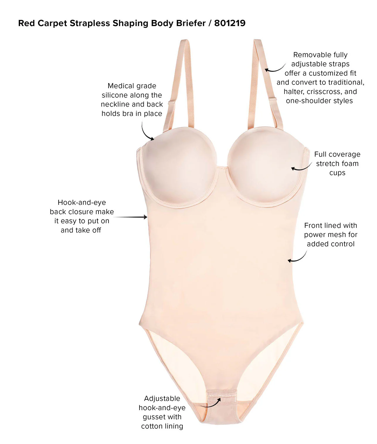 Red Carpet™ Medium Control Convertible Bodysuit - Image 11