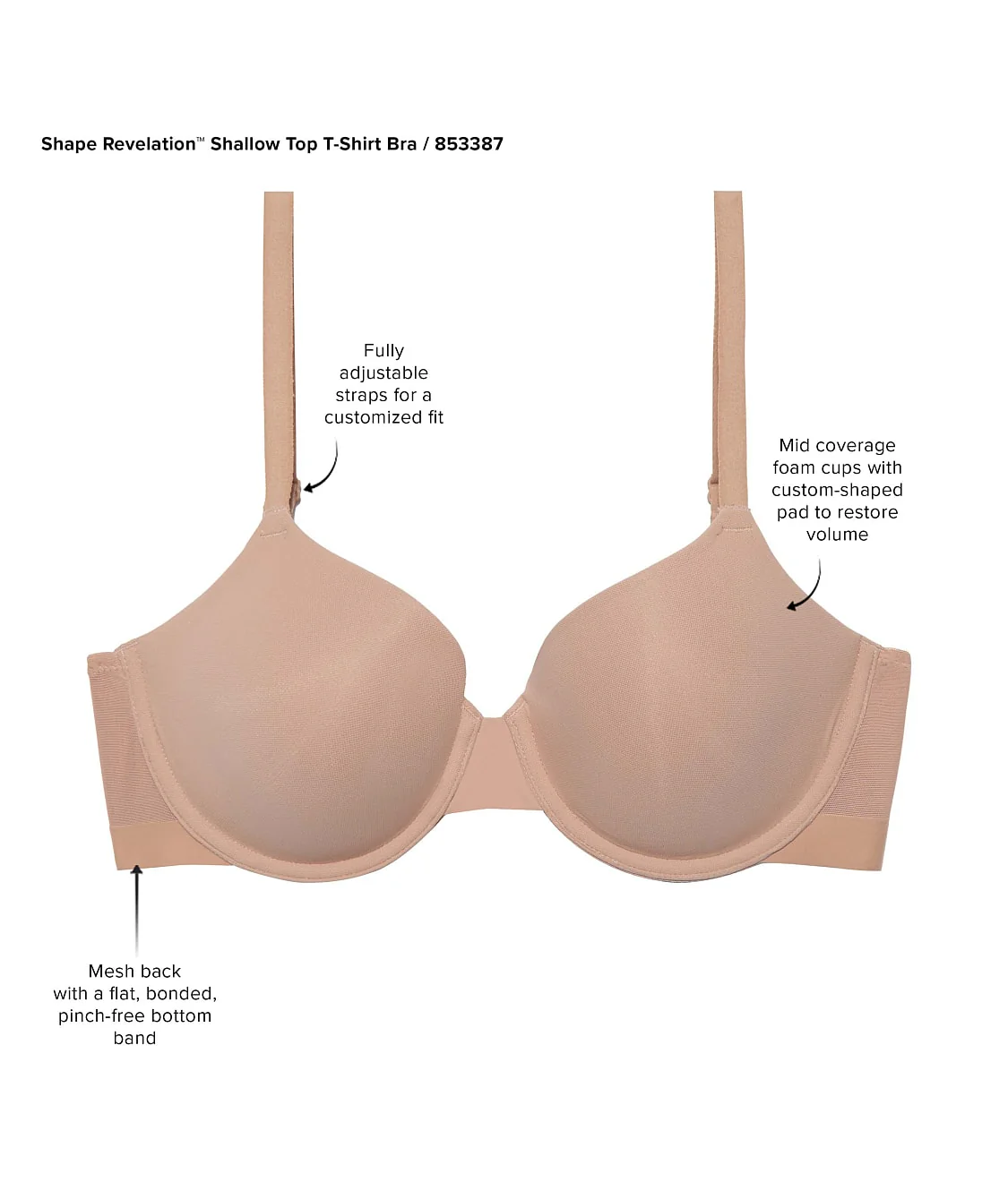 Shape Revelation Shallow Top T-Shirt Bra - Image 32